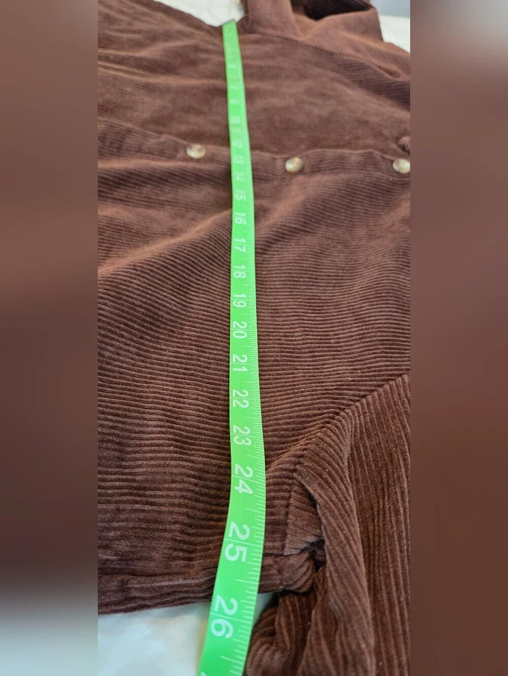 Corduroy Shacket in Warm Chestnut - Picture 7 of 10